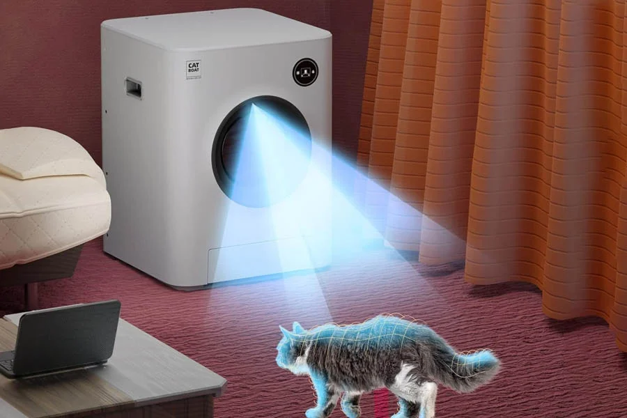 robot cat litter tray