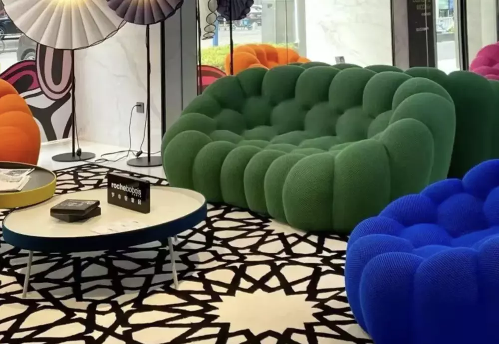 blue bubble couch