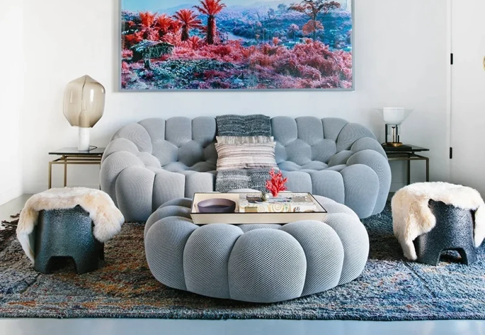 blue bubble couch